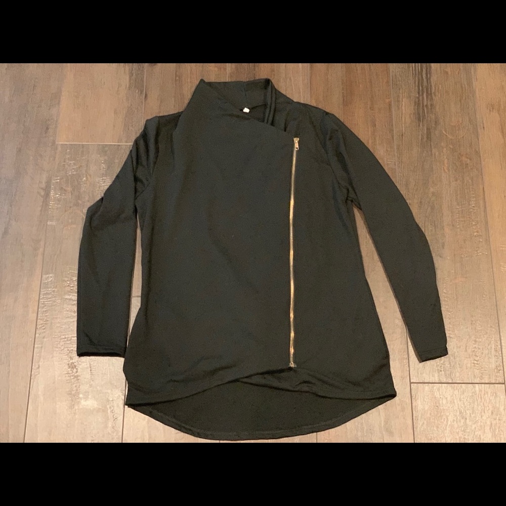 Side zip sweater